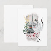 Crane Bird Japanese Artwork (Voorkant / Achterkant)