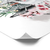 Crane Bird Japanese Artwork Poster (Hoek)