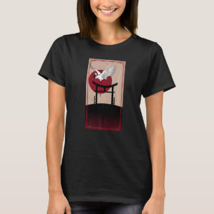 Crane Bird Retro 90 Style Japans grafisch T-shirt