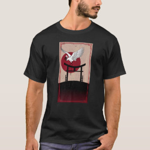 Crane Bird Retro  90 Style Japans grafisch T-shirt