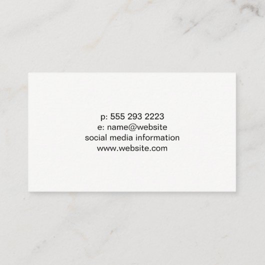 Crane | Construction | Builder  Visitekaartje (Achterkant)