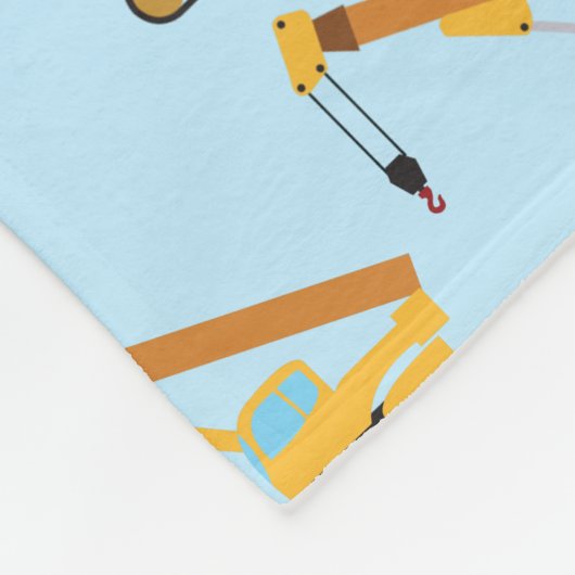 Crane Construction Truck — Aangepaste naam Fleece Deken (Hoek)