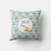 Crane Construction Truck — Aangepaste naam Kussen (Achterkant)