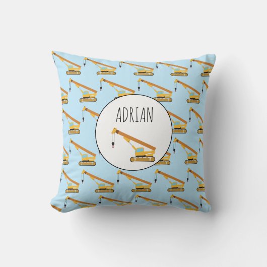 Crane Construction Truck — Aangepaste naam Kussen (Voorkant)