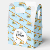 Crane Construction Truck Boy Birthday Party Bedankdoosjes (Geopend)