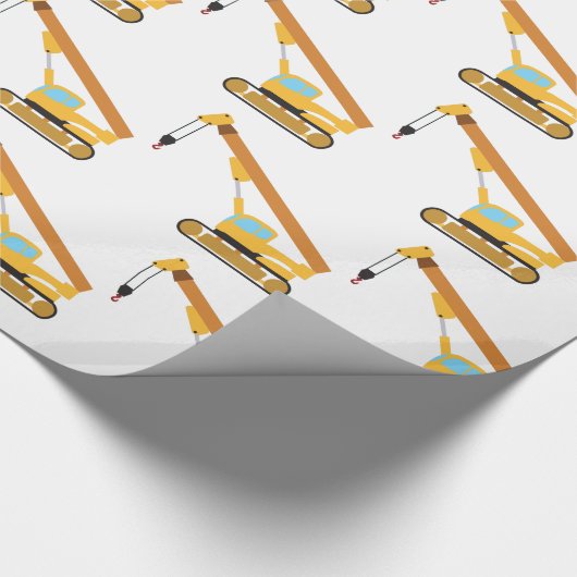 Crane Construction Truck Cadeaupapier (Hoek)