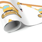 Crane Construction Truck Cadeaupapier (Rol Hoek)