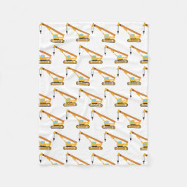 Crane Construction Truck Fleece Deken