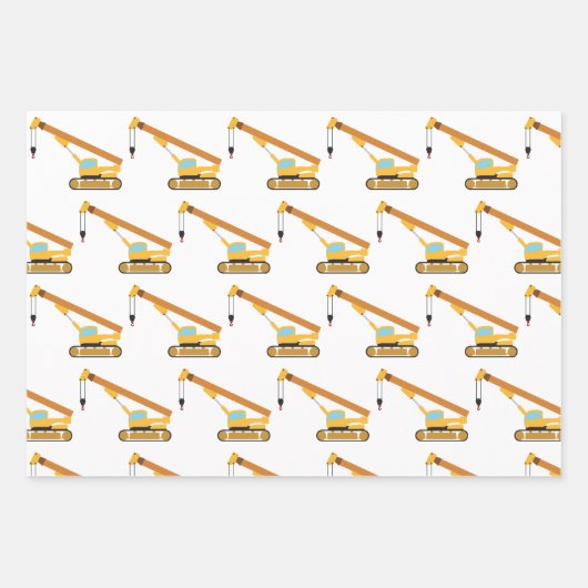 Crane Construction Truck Inpakpapier Vel (Voorkant 3)