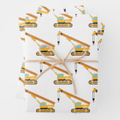 Crane Construction Truck Inpakpapier Vel (In situ)