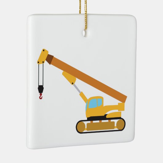 Crane Construction Truck Keramisch Ornament (Rechts)