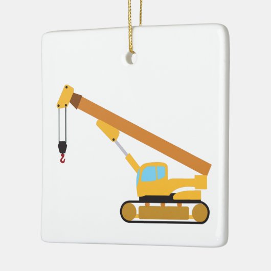 Crane Construction Truck Keramisch Ornament (Links)