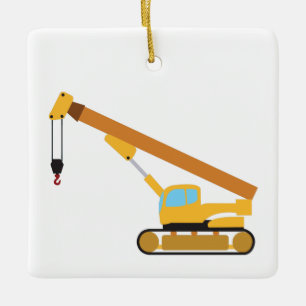 Crane Construction Truck Keramisch Ornament