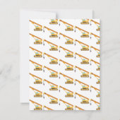 Crane Construction Truck Kinder Children's Notitiekaartje (Achterkant)