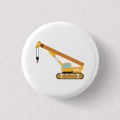 Crane Construction Truck Ronde Button 3,2 Cm (Voorkant)
