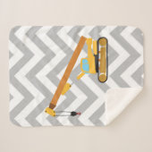 Crane Construction Truck Sherpa Deken (Voorkant (horizontaal))