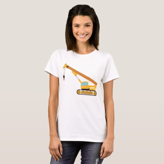 Crane Construction Truck T-shirt (Voorkant volledig)