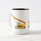 Crane Construction Truck Tweekleurige Koffiemok (Voorkant links)