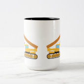 Crane Construction Truck Tweekleurige Koffiemok (Center)