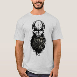 crane de dood hipster skull barbu pirat t-shirt