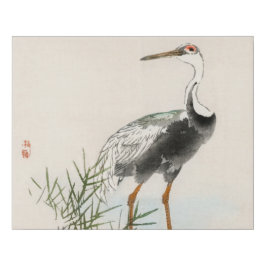 Crane door Kōno Bairei Imitatie Canvas Print