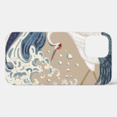 Crane en Japanse golfillustratie. Traditioneel Case-Mate iPhone Case (Achterkant (horizontaal))