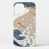 Crane en Japanse golfillustratie. Traditioneel Case-Mate iPhone Case (Achterkant)