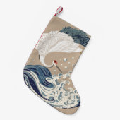 Crane en Japanse golfillustratie. Traditioneel Kleine Kerstsok (Voorkant (Hangend))