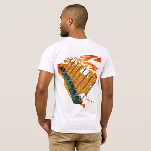 CRANE-EXPLOITANT US MAP JIGSAW PUZZLE OPERATOR T-SHIRT (Achterkant volledig)