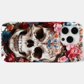 💀 Crâne Fleuri Elegant 🌸 Case-Mate iPhone Case (Achterkant (horizontaal))