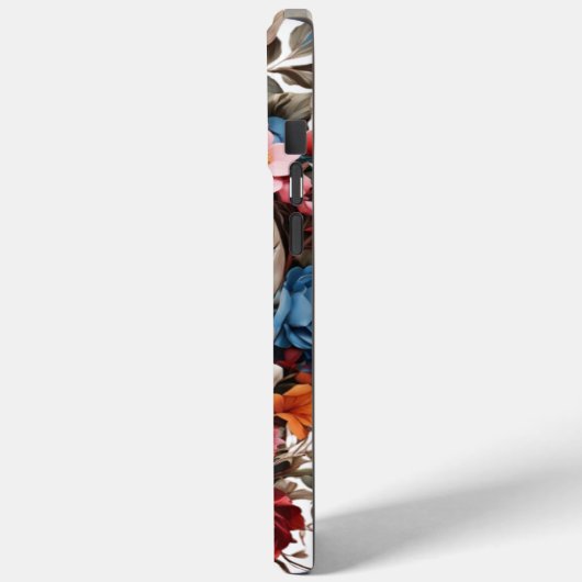 💀 Crâne Fleuri Elegant 🌸 Case-Mate iPhone Case (Achterkant / Links)