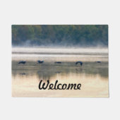 Crane Flight Painterly Welcome Doormat Deurmat (Voorkant)