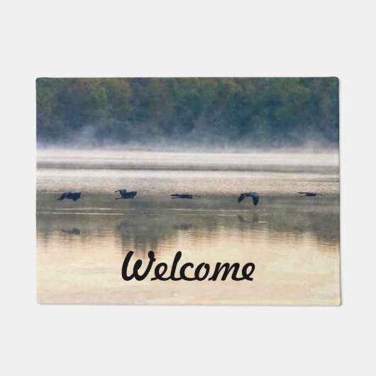 Crane Flight Painterly Welcome Doormat Deurmat (Voorkant)