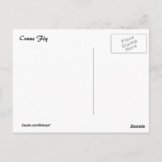 Crane Fly Briefkaart (Achterkant)