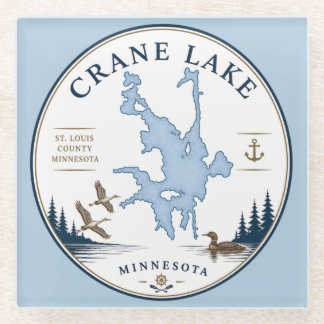 Crane Lake, Minnesota Blokhut/Vakantiewoning Glazen Onderzetter