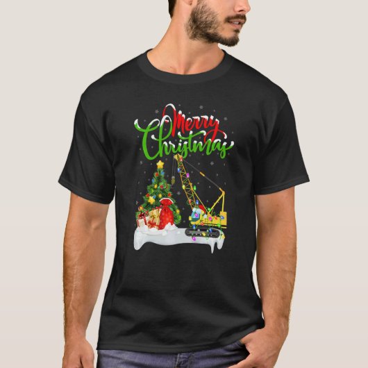 Crane Machine Xmas Decorations Santa Crane Christm T-shirt (Voorkant)
