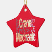 Crane Mechanic Extraordinaire Keramisch Ornament (Links)