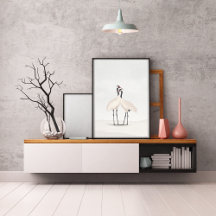 Crane Minimalist Aesthetic White Beige B-3