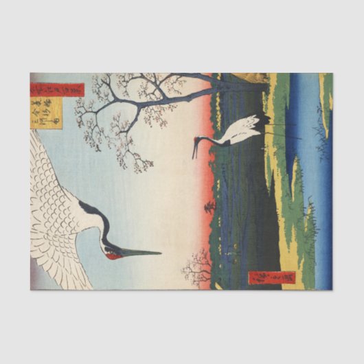 Crane of Edo, Hiroshige Tissuepapier (Voorkant)