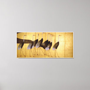 Crane, Ogata Korin Japanese Fine Art Canvas Afdruk