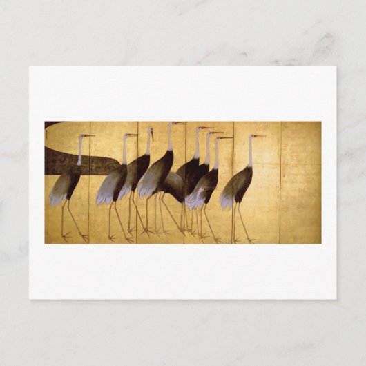 Crane, Ogata Korin Japanse Fine Art Briefkaart (Voorkant)