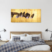 Crane, Ogata Korin Japanse Fine Art Canvas Afdruk (Insitu (Slaapkamer))