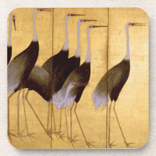 Crane, Ogata Korin Japanse Fine Art Drankjes Onderzetter
