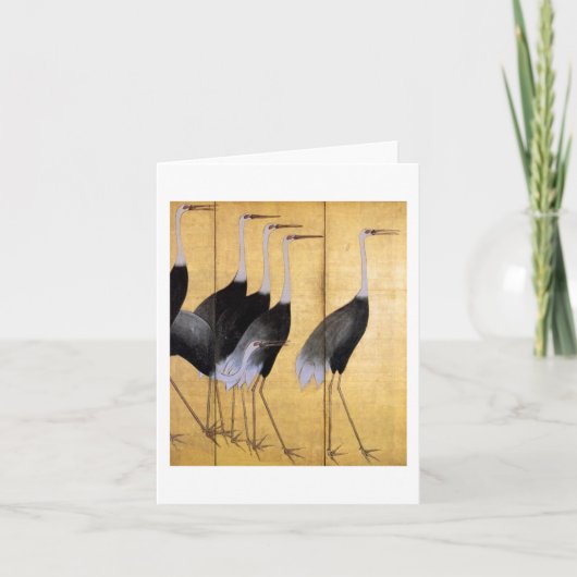 Crane, Ogata Korin Japanse Fine Art Kaart (Voorkant)