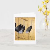 Crane, Ogata Korin Japanse Fine Art Kaart (Gele Bloem)