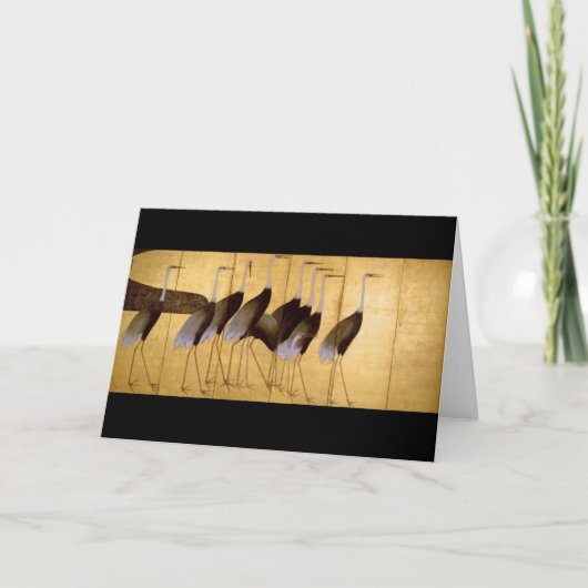 Crane, Ogata Korin Japanse Fine Art Kaart (Voorkant)