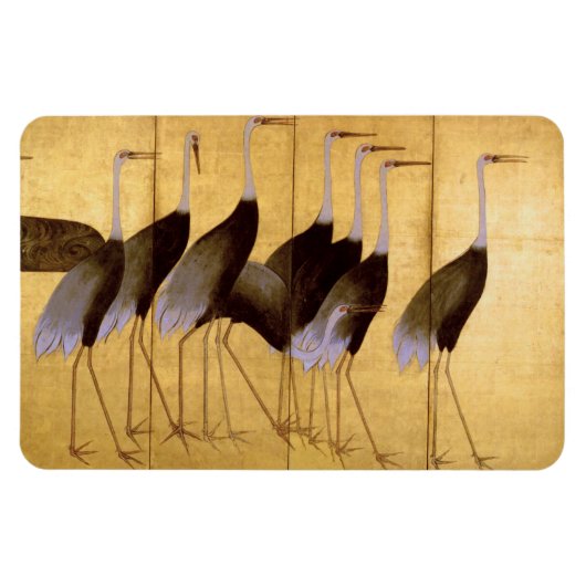 Crane, Ogata Korin Japanse Fine Art Magneet (Horizontaal)