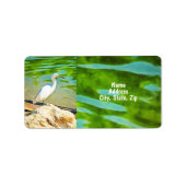 Crane on the Mismaloya River 0335 Address Etiket (Voorkant)