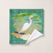 Crane on the Mismaloya River 0335 Bad Handdoek (Wasdoekje)