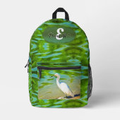 Crane on the Mismaloya River 0335 Bedrukte Rugzak (Voorkant)